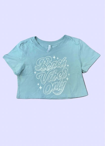 Beach Vibes Only  Cropped Tee