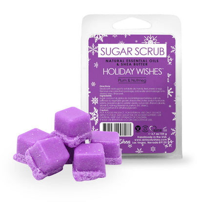 Holiday Exfoliating Sugar Scrub - 3 Holiday Scents to Choose From:  Peppermint, Apple & Cinnamon or Plum & Nutmeg