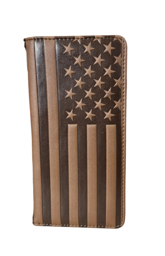 american-pride-bifold-wallet-brown-vintage-flag-front