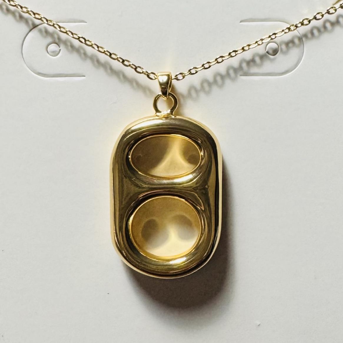 tabulous pink ombre pop tab necklace gold back