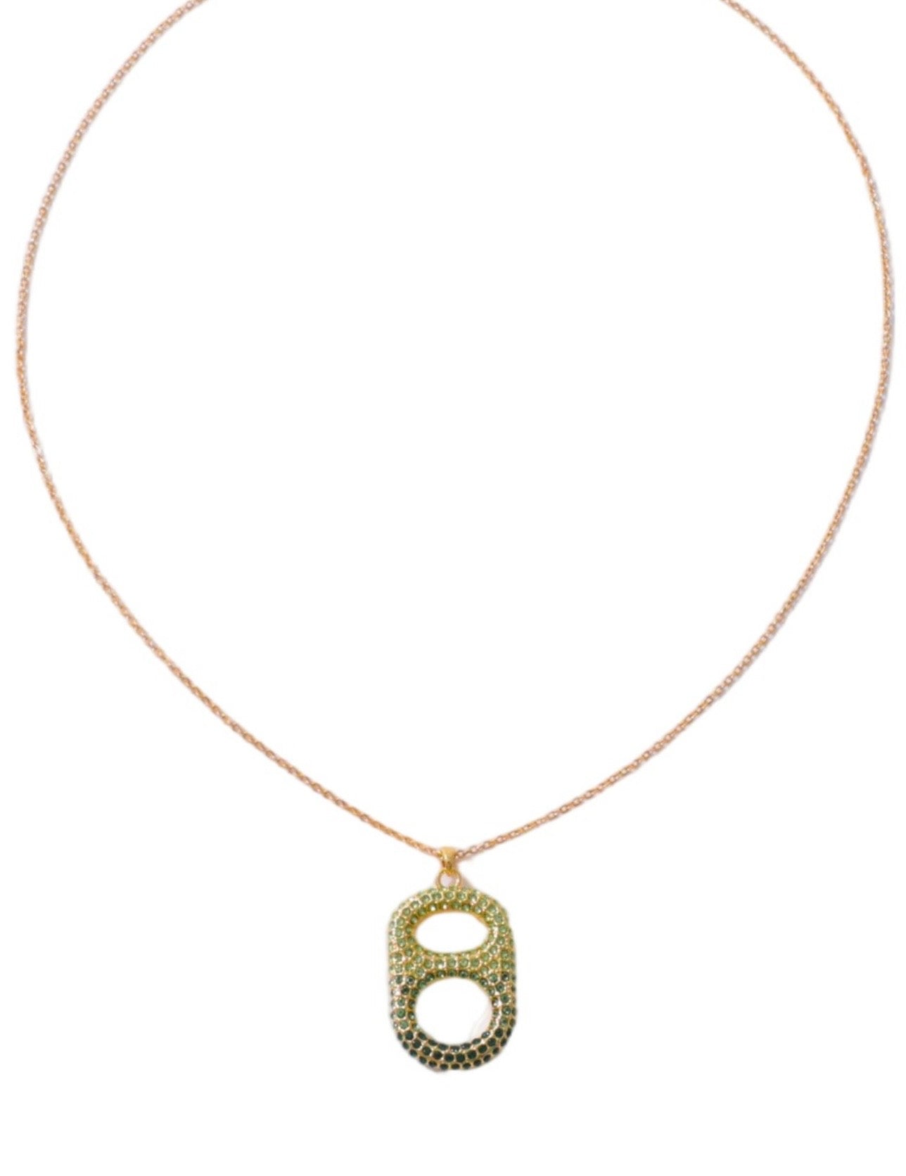 Emerald Coast Green Ombré Floating Poptab Necklace by Tab~ulous™