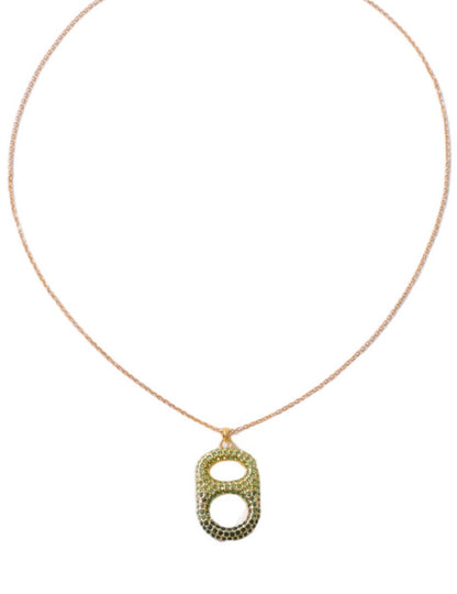 Emerald Coast Green Ombré Floating Poptab Necklace by Tab~ulous™