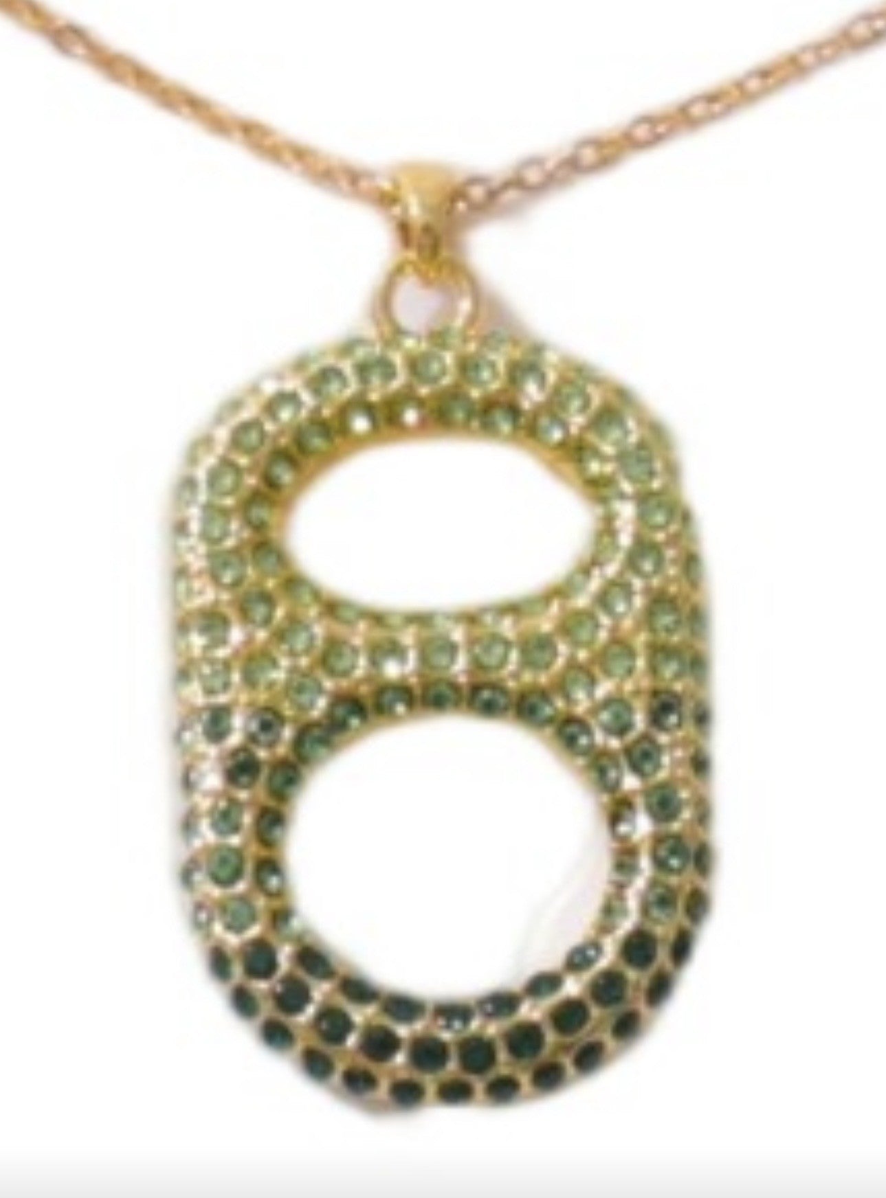 Emerald Coast Green Ombré Floating Poptab Necklace by Tab~ulous™