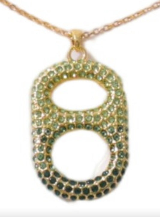 Emerald Coast Green Ombré Floating Poptab Necklace by Tab~ulous™