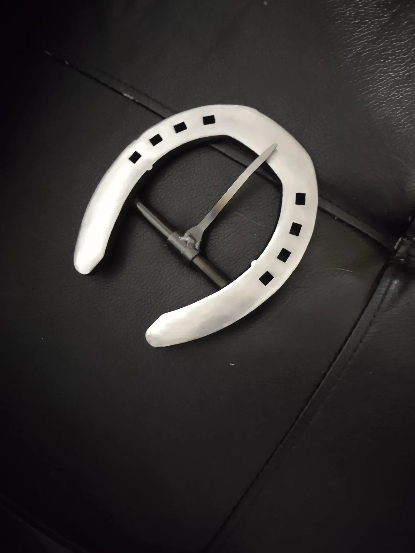 Iron Horseshoe Statement Belt Buckle