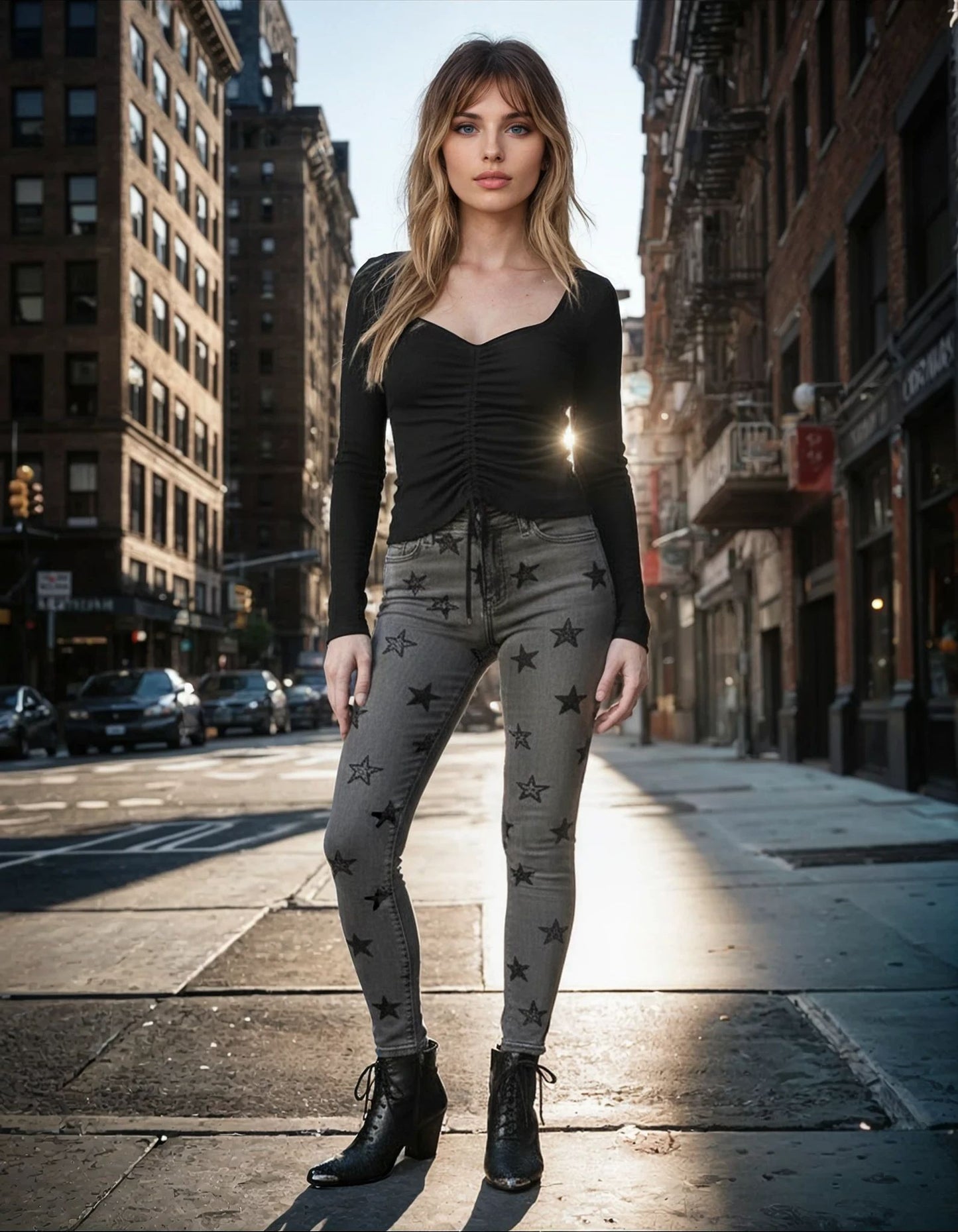 I'm a Star Jean witch y Halloween Jeans Starry Night Shine In the Night Shine Bright Woman Party Perfect