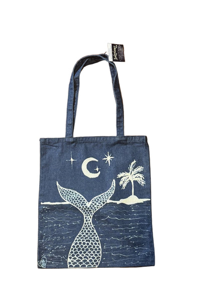 Hand Bleached Denim Tote Bag Collection