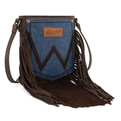 Western Denim Pocket Fringe Crossbody by Wrangler - 6 Colors Available