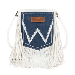 Western Denim Pocket Fringe Crossbody by Wrangler - 6 Colors Available