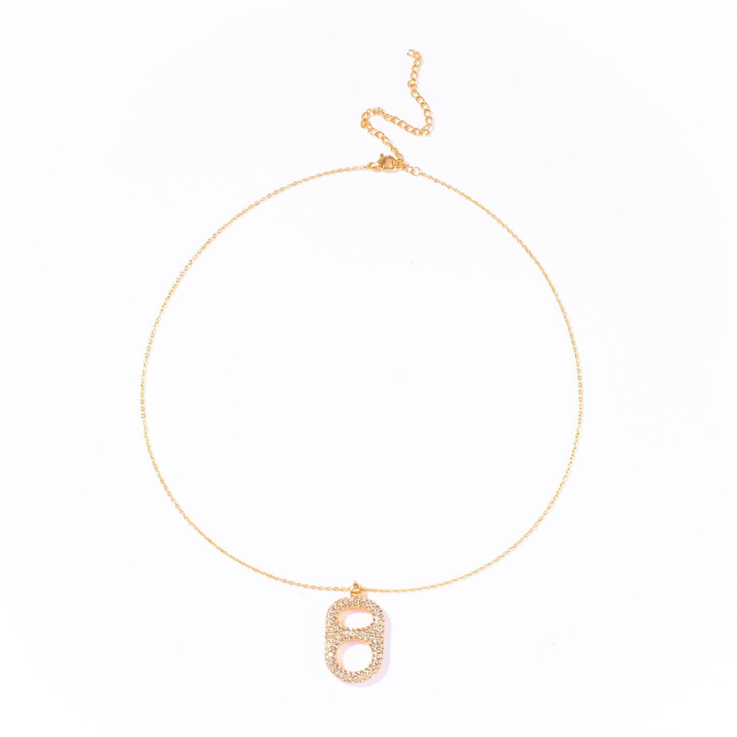 Luxe Sun Kissed Gold Classic Pop Tab and Rhinestone Huggie Hoop Earrings with 18K gold coating on brasspoptab