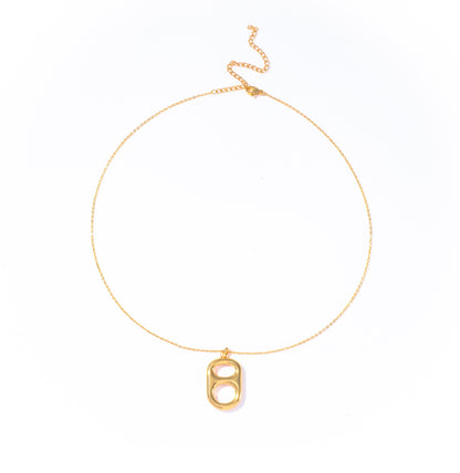 sun kissed Classic Poptab Gold Floating Pendant Necklace with charm coastal fashions
