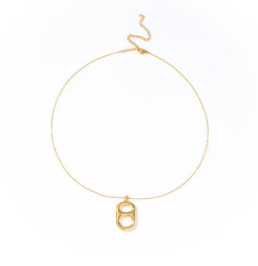 sun kissed Classic Poptab Gold Floating Pendant Necklace with charm coastal fashions
