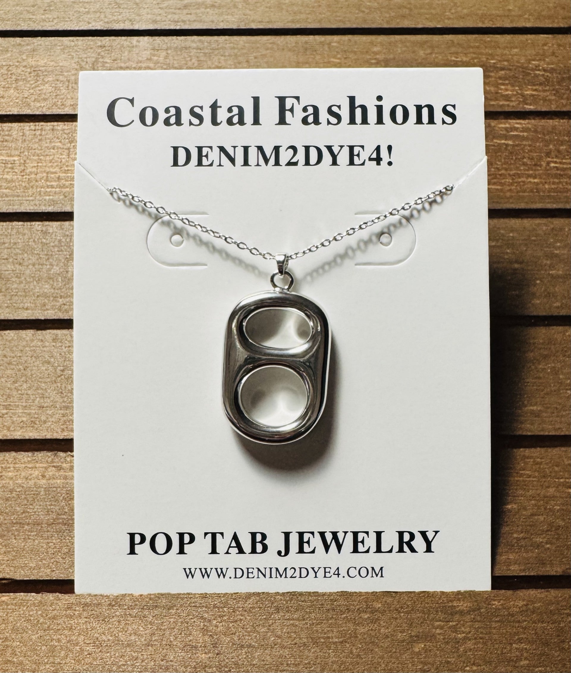 silver crush 
Classic Pop Tab Floating Pendant Necklace in Silver – Charm with Hidden Bail Stabilizer on Product card