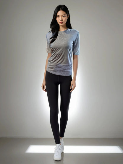 Shining Bright Rhinestone Tee Shirt - Midnight Blue, Moonlit Gray, Bright White or Olive Green Rhinestones all over the Shirt ~ Soft and Lux Tee