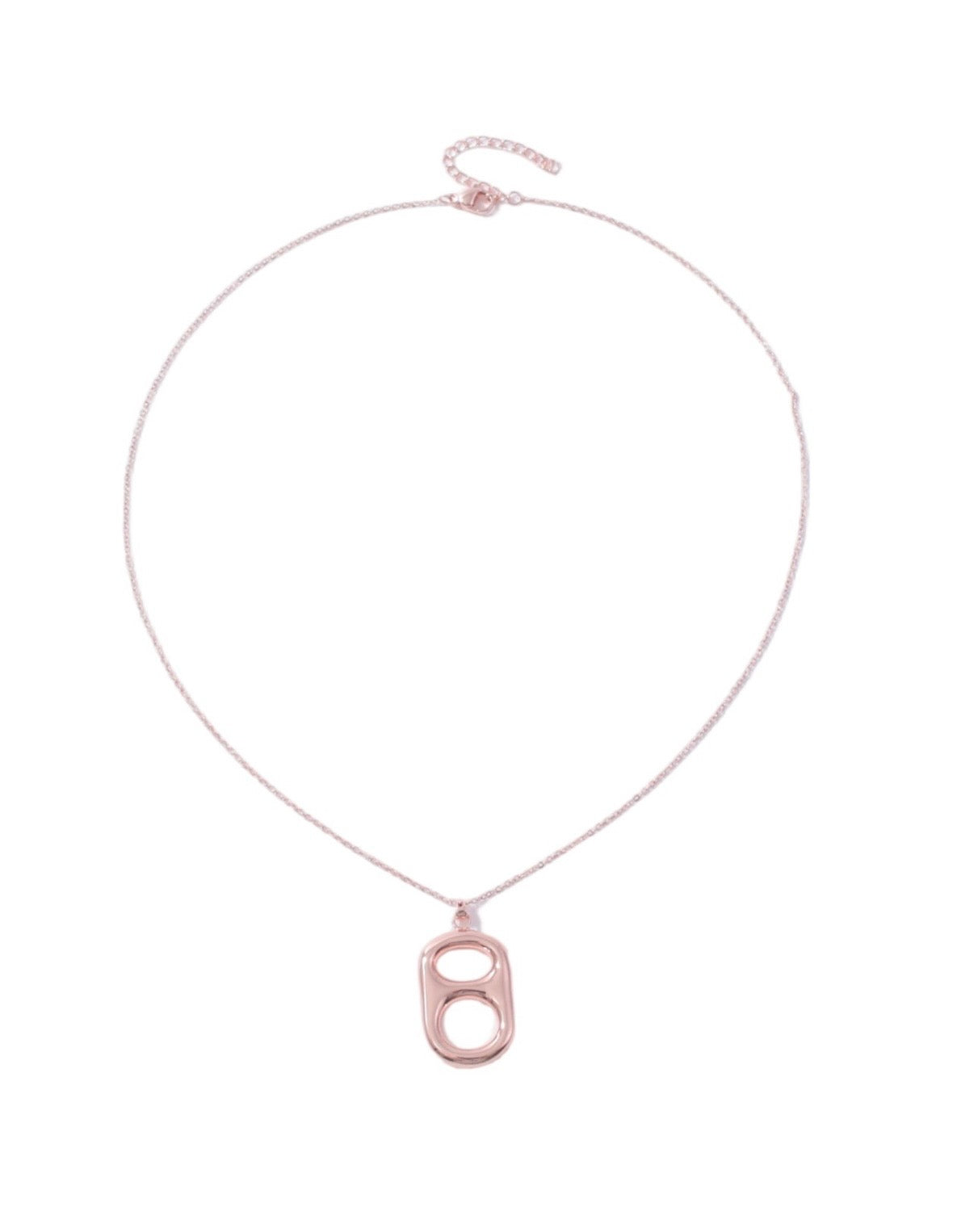Rose Gold Classic Pop Tab Floating Pendant Necklace by Tab~ulous™