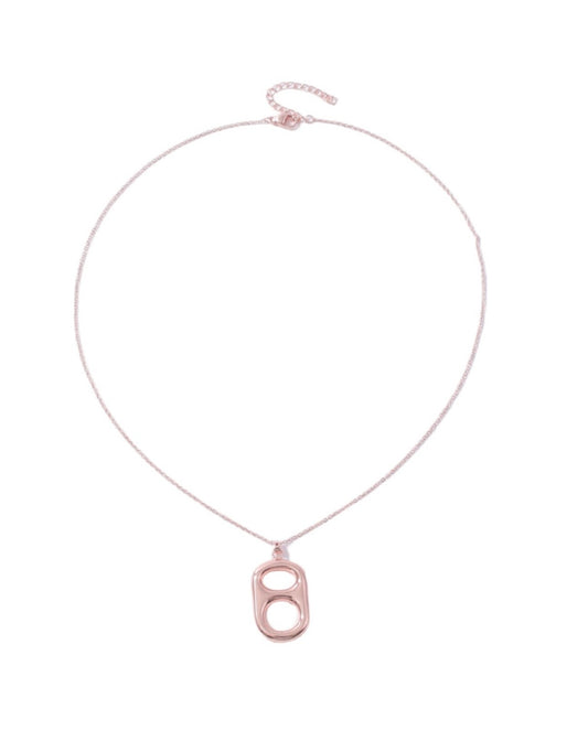 Rose Gold Classic Pop Tab Floating Pendant Necklace by Tab~ulous™