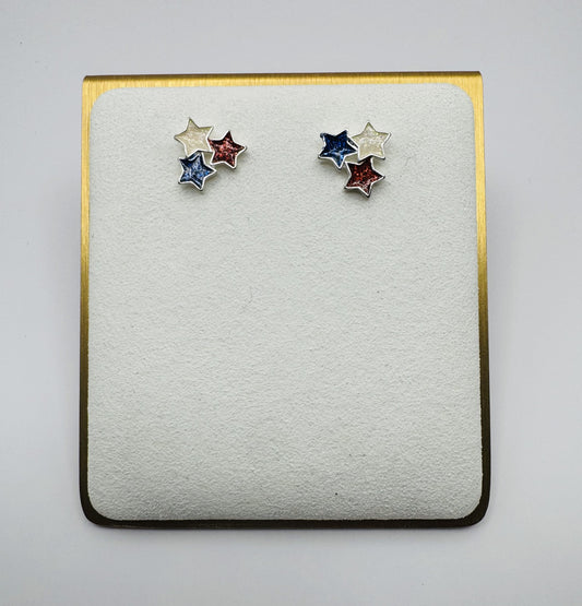 red-white-blue-glitter-star-cluster-earrings-patriotic-jewelry