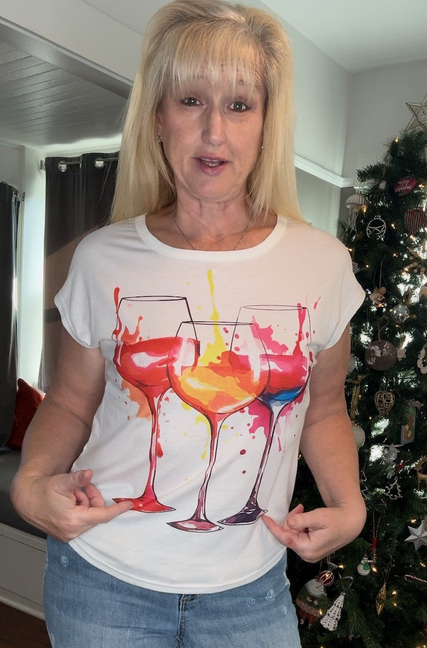 Wine Splash Tee Shirt